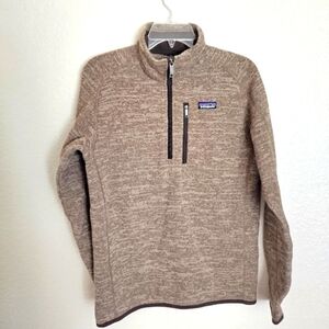 Patagonia Better Sweater Brown 1/4 Zip Fleece Jacket Men Sz S